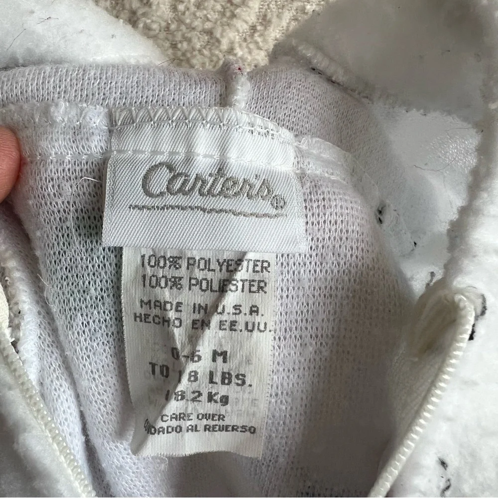 Carter’s Vintage‎ Infant Bear Balloons Pram Suit White One Piece Size 0-6 Months